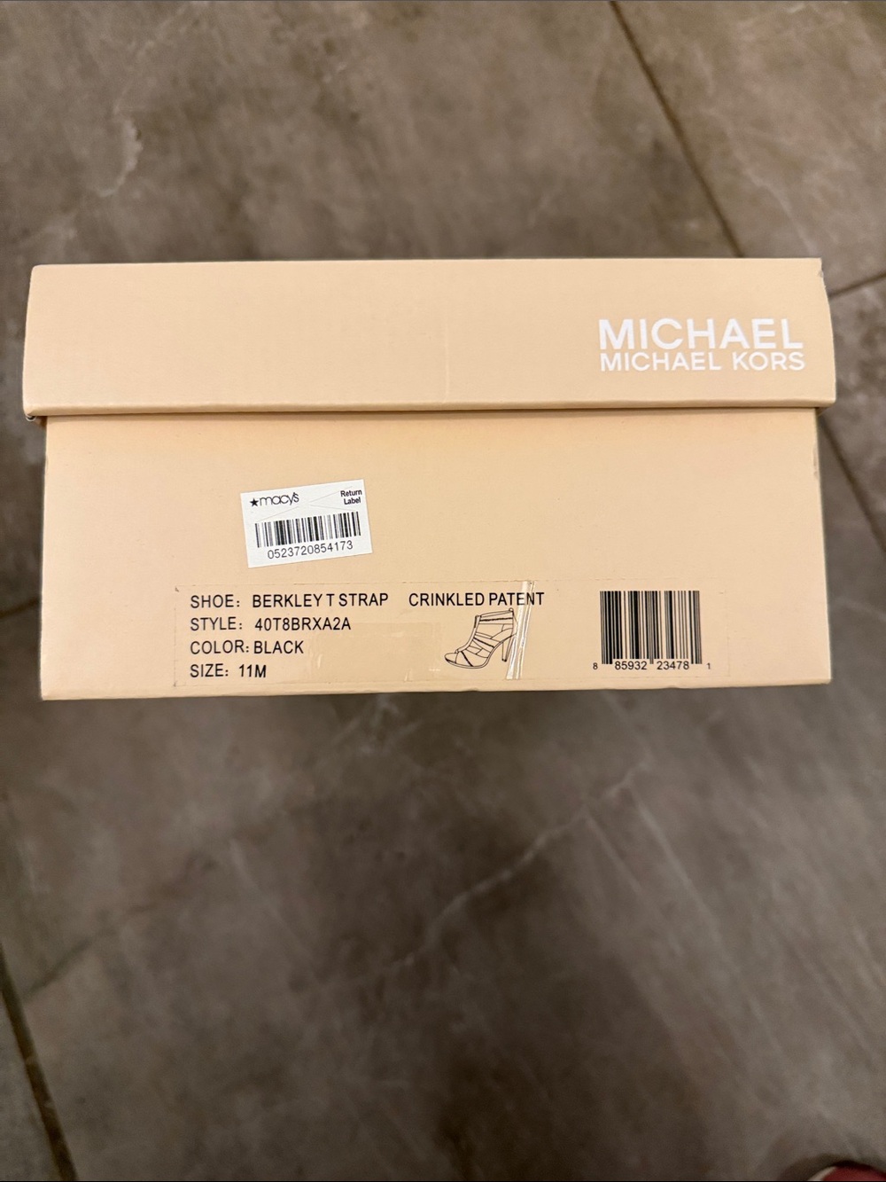 Michael Kors Black Patent Front-Zip Strappy Heels NWT - Picture 7 of 7